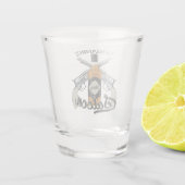 名前をカスタムするカウボーイリボルバーガンウィスキーサロン ショットグラス (裏面)