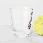 名前をカスタムするカウボーイリボルバーガンウィスキーサロン ショットグラス (左)