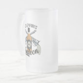 名前をカスタムするカウボーイリボルバーガンウィスキーサロン フロストグラスビールジョッキ (正面左)