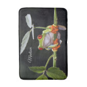 名前をカスタムするカエル風呂マット バスマット (正面縦)