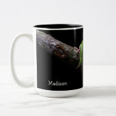 名前をカスタムするカエル ツートーンマグカップ (左)