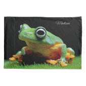 名前をカスタムするカエル 枕カバー (裏面)