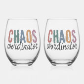 名前をカスタムするカオスコーディネーターマネージャー管理者 ステムなしワイングラス (正面)