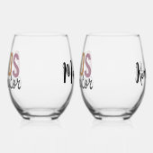 名前をカスタムするカオスコーディネーターマネージャー管理者 ステムなしワイングラス (左)