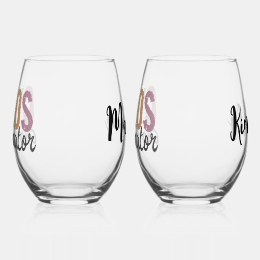 名前をカスタムするカオスコーディネーターマネージャー管理者 ステムなしワイングラス (左)