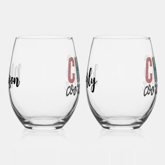 名前をカスタムするカオスコーディネーターマネージャー管理者 ステムなしワイングラス (右)