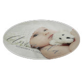 名前をカスタムするカスタムと文字の写真 カッティングボード (角)