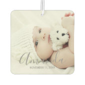 名前をカスタムするカスタムと文字の写真 カーエアーフレッシュナー (裏面)