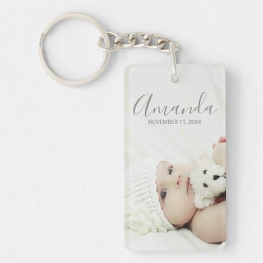 名前をカスタムするカスタムと文字の写真 キーホルダー (正面)