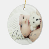 名前をカスタムするカスタムと文字の写真 セラミックオーナメント (左)