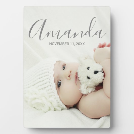 名前をカスタムするカスタムと文字の写真 フォトプラーク (正面)