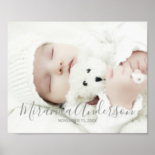 名前をカスタムするカスタムと文字の写真 ポスター (正面)