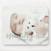 名前をカスタムするカスタムと文字の写真 マウスパッド (正面)