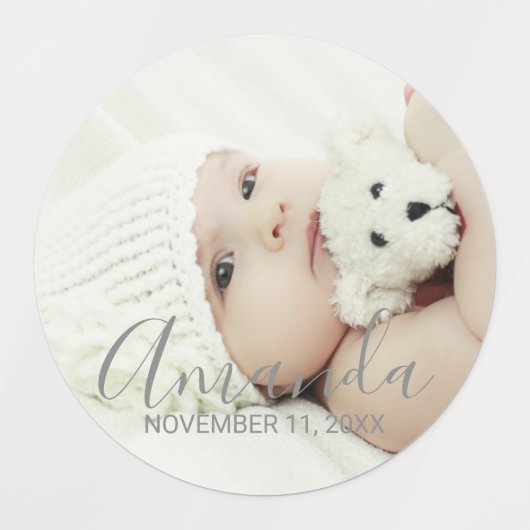 名前をカスタムするカスタムと文字の写真 ラベル (デザイン1)