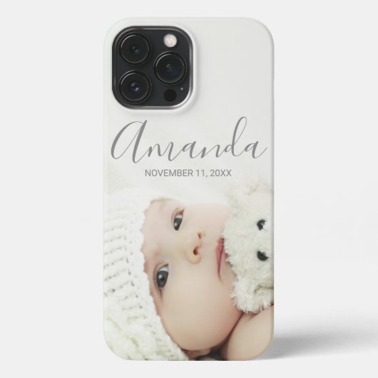 名前をカスタムするカスタムと文字の写真 iPhoneケース (裏面)