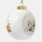 名前をカスタムするカスタムと文字 セラミックボールオーナメント (左)