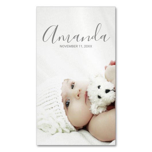 名前をカスタムするカスタムと文字 マグネット名刺 (正面縦)