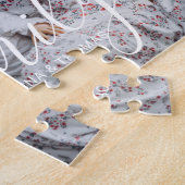 名前をカスタムするカスタム付き家族の写真 ジグソーパズル (側面)