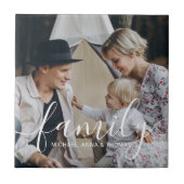 名前をカスタムするカスタム付き家族の写真 タイル (正面)