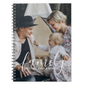 名前をカスタムするカスタム付き家族の写真 ノートブック (正面)