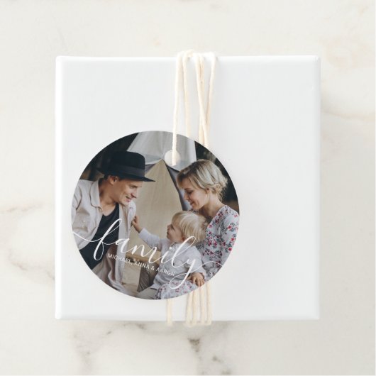 名前をカスタムするカスタム付き家族の写真 フェイバータグ (インサイチュ)