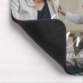 名前をカスタムするカスタム付き家族の写真 マウスパッド (コーナー)