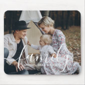 名前をカスタムするカスタム付き家族の写真 マウスパッド (正面)