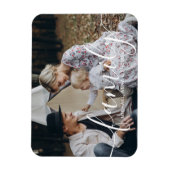 名前をカスタムするカスタム付き家族の写真 マグネット (縦)