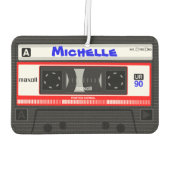 名前をカスタムするカセットテープ空気清浄機 カーエアーフレッシュナー (裏面)