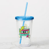 名前をカスタムするカゼットテープタンブラー アクリルタンブラー (裏面)