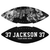名前をカスタムするカッコいいの白黒写真チーム番号 アメリカンフットボール (パネル)