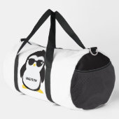名前をカスタムするカッコいいペンギン ダッフルバッグ (右コーナー)