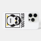 名前をカスタムするカッコいいペンギン Case-Mate iPhoneケース (裏面 (横))