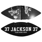 名前をカスタムするカッコいい2白黒写真チーム番号 アメリカンフットボール (パネル)