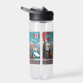 名前をカスタムするカナダ旅行ポスター ウォーターボトル (右面)