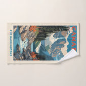 名前をカスタムするカナダ旅行ポスター ハンドタオル (ハンドタオル)