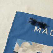 名前をカスタムするカナダ旅行ポスター ビーチタオル (インサイチュ)