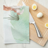 名前をカスタムするカバリヤキングチャールズスパニエル犬ペットドッグ キッチンタオル (四つ折り)