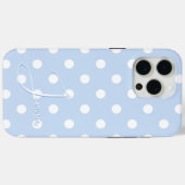 名前をカスタムするカバーiPhone、青、水玉模様 Case-Mate iPhoneケース (裏面 (横))
