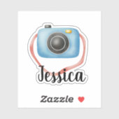 名前をカスタムするカメラ シール (シート)