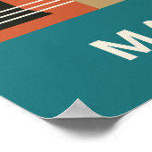 名前をカスタムするカラフルコーヒー引用文 ポスター (角)