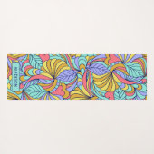 名前をカスタムするカラフルドードル可逆ヨガマット ヨガマット (裏面(横))