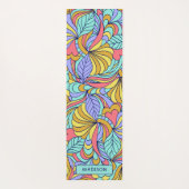 名前をカスタムするカラフルドードル可逆ヨガマット ヨガマット (裏面)
