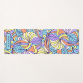 名前をカスタムするカラフルドードル可逆ヨガマット ヨガマット (正面(横))