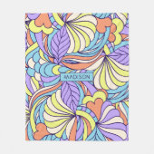 名前をカスタムするカラフルドードレスフリースブランケット フリースブランケット (正面)