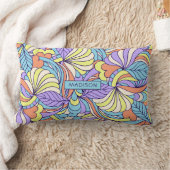 名前をカスタムするカラフルドードレス装飾用クッション ランバークッション (ブランケット)