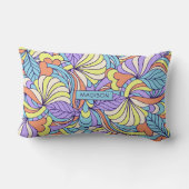 名前をカスタムするカラフルドードレス装飾用クッション ランバークッション (裏面)