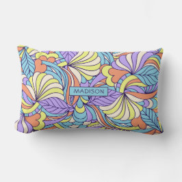 名前をカスタムするカラフルドードレス装飾用クッション ランバークッション