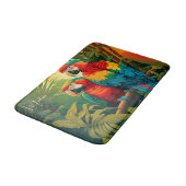 名前をカスタムするカラフルパロット バスマット (アングル)