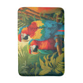 名前をカスタムするカラフルパロット バスマット (正面縦)